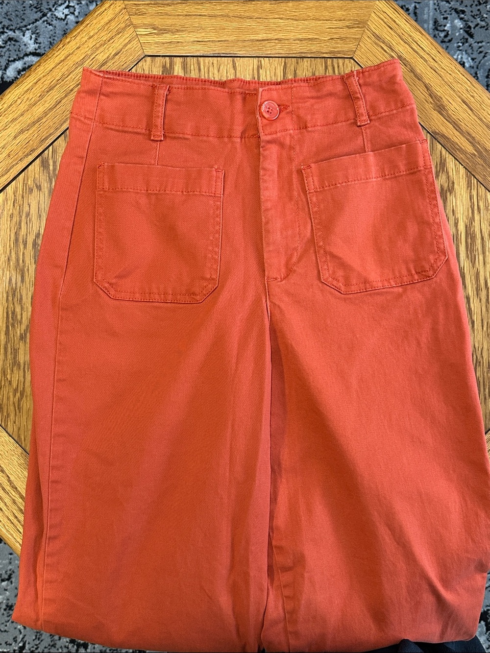 *BAGATELLE COLLECTION* Rust Orange High-Rise Wide Leg Pants Size 4 - Picture 3 of 7